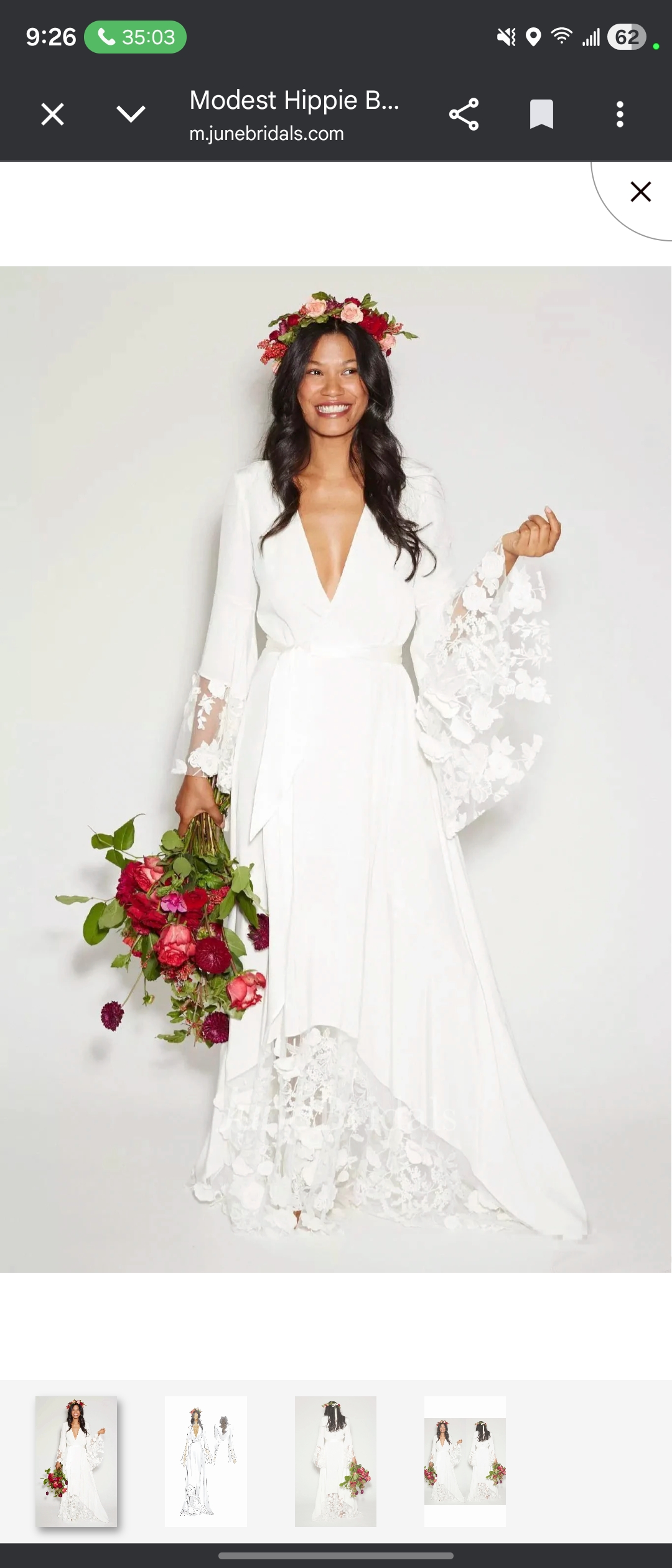 Modest Hippie Bohemian Spring Wedding Dress Long Sleeve V-Neck Lace Beach Country Plus Size Bridal Gown
