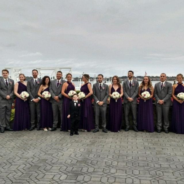 Purple Floor-length Jersey Dress